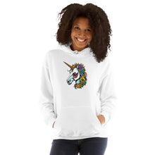 Load image into Gallery viewer, Day of The Dead Unicorn Unisex Hoodie
